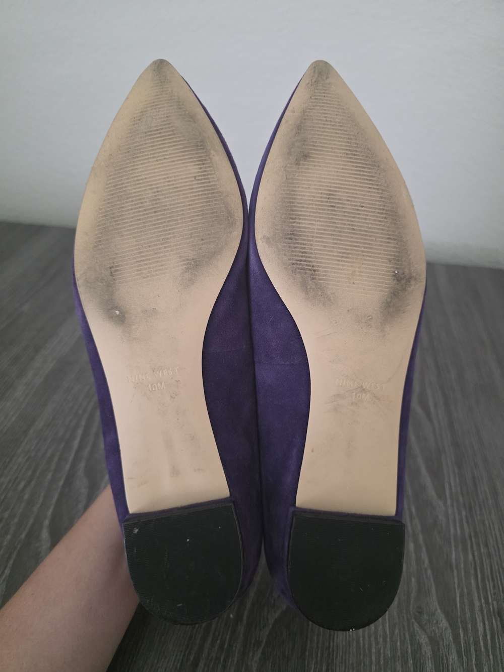 Nine West Purple Suede Flats with Cutout Detail - Picture 9 of 9
